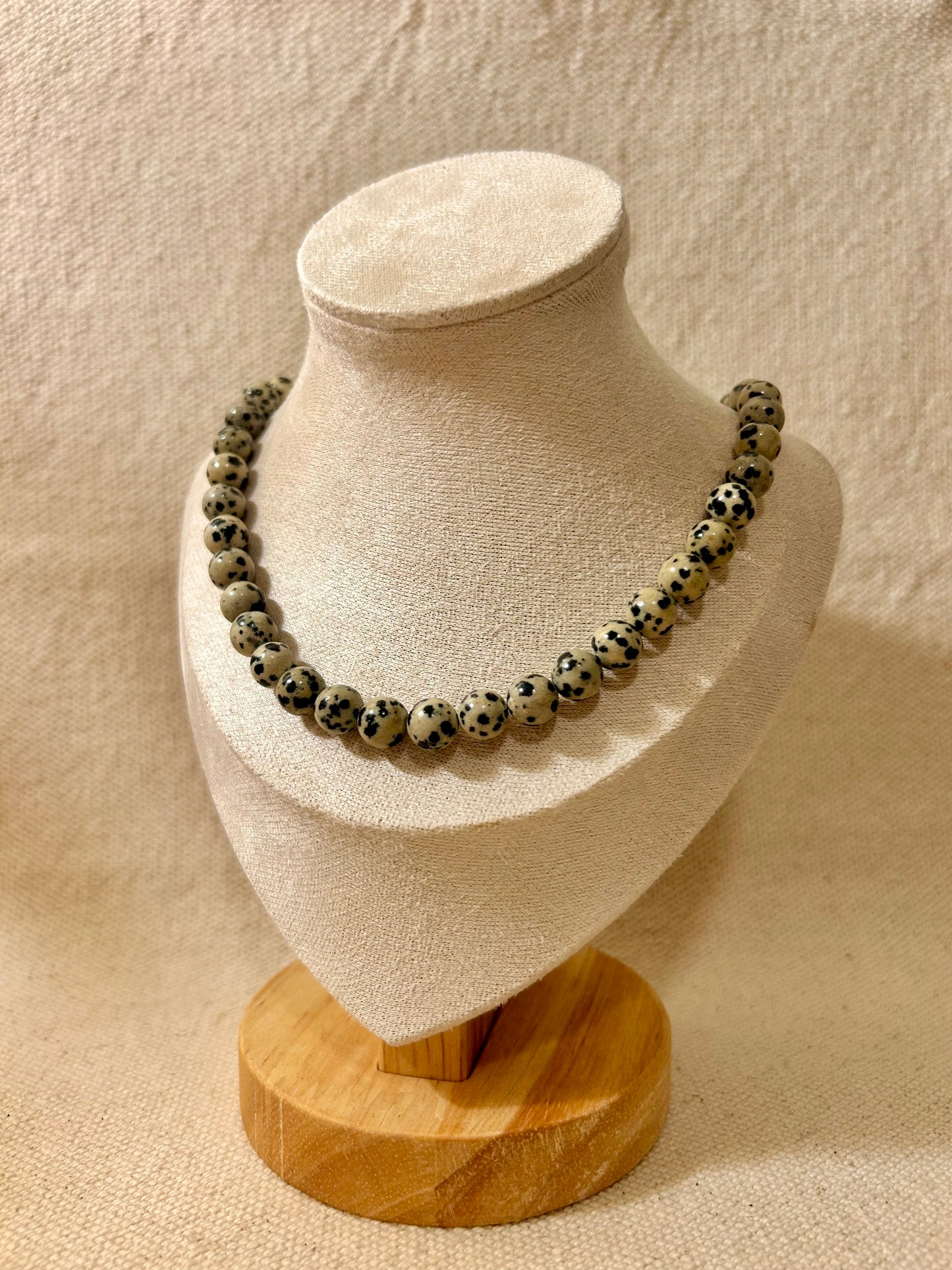 Collar de Jaspe Natural Dalmata