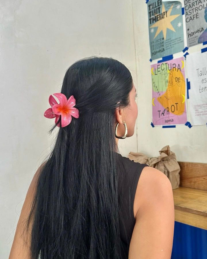 Pinza de cabello flor tropical – sunnies playa del carmen