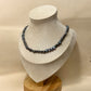Collar de perla cultivada azul